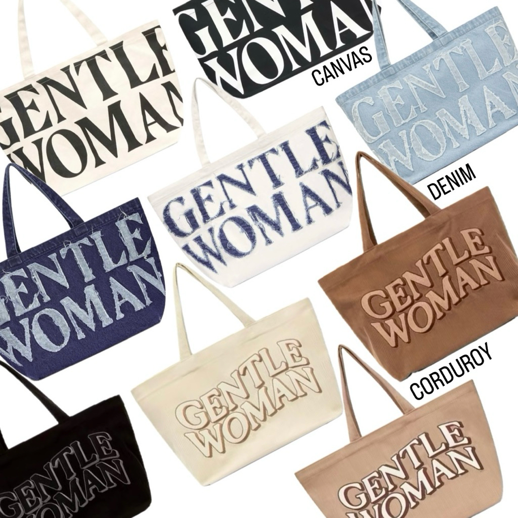 เติมสต็อคลูกฟูกดำ กระเป๋า GENTLE WOMAN รุ่น CORDUROY ลูกฟูก, CANVAS คลาสสิค, DENIM ยีนส์, SUNDAE KIDS (พร้อมส่งในไทย )