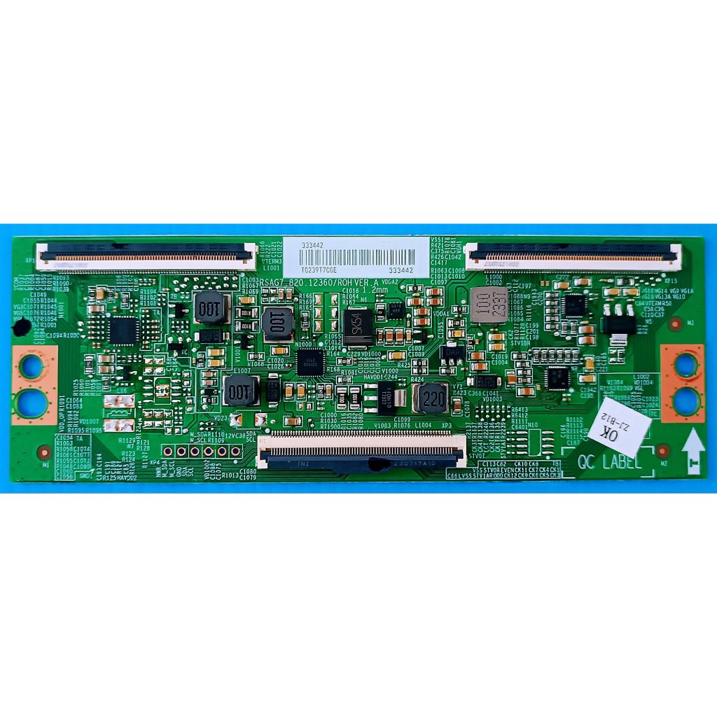 บอร์ดทีคอนทีวี Hisense รุ่น 75A6500K, 75Q6N, 75A6500N พาสบอร์ด RSAG7.820.12360/ROH อะไหล่ของแท้ ถอดจ