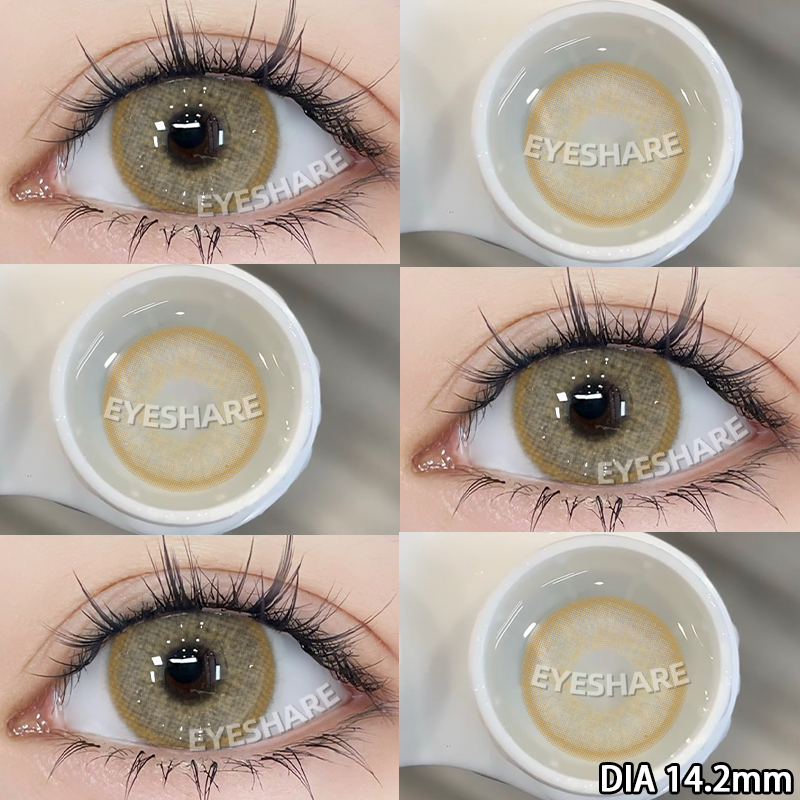 คอนแทคเลนส์ FUNSACHY หนึ่งคู่ siam series คอนแทคเลนส์สีน้ำตาลอ่อน DIA14.2mm ตาโต lens