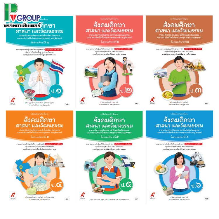หนังสือเรียน รายวิชาพื้นฐาน สังคมศึกษา ศาสนา และวัฒนธรรม ป.1-6 (อจท)