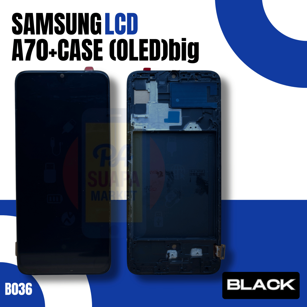 LCD Screen for Samsung A70+CASE (BLACK)