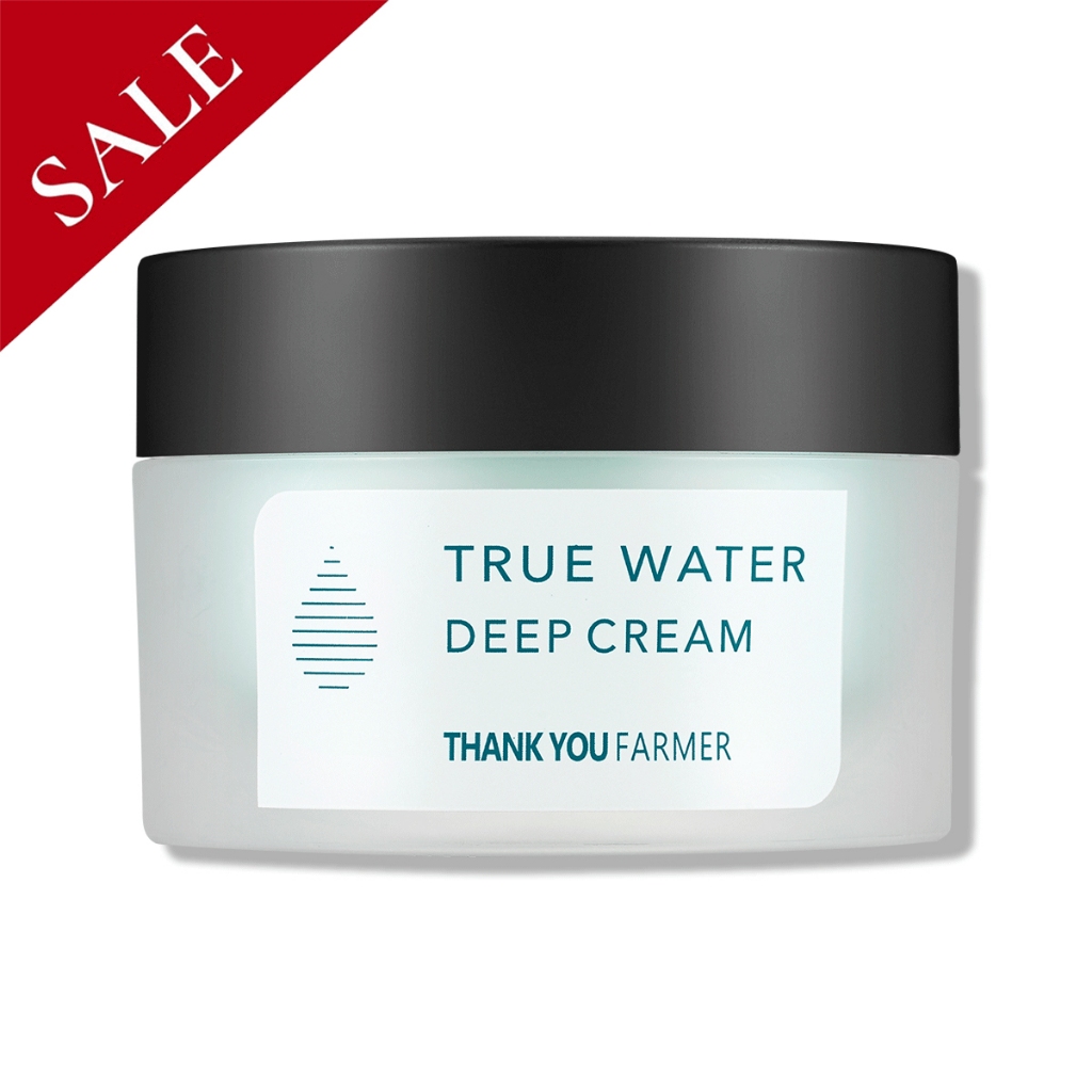 THANK YOU FARMER True Water Deep Cream ครีมบำรุงเพิ่มความชุ่มชื้น ฟื้นฟูผิวให้ดูมีชีวิตชีวา 50 ml.