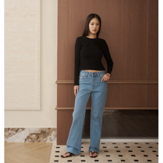 กางเกงยีนส์ RAVVE low-rise flared jeans - Casual Blue