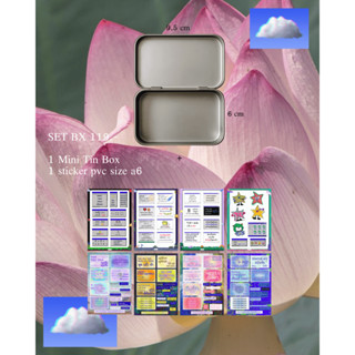 พร้อมส่ง , SET MINI TIN BOX + SICKER PVC A6  .　 ★ · / โณ อาร…