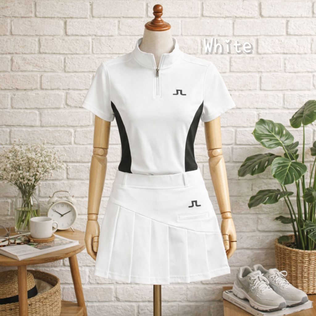 ‼️SALE‼️⛳J.Lindeberg Golf Set Women's เซ็ทชุดกอล์ฟ เสื้อ+กระโปรง