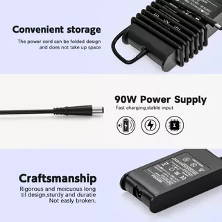 อะแดปเตอร์โน๊ตบุ๊ค Dell 19.5V4.62A 90W 7.4*5.0mm PA-10 Inspiron 1564 Latitude 100L 15 Laptop Adapter