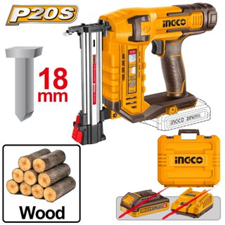 INGCO เครื่องยิงตะปูไร้สาย 20V (ยิงทะลุอิฐ) เหมาะสำหรับผนังอ…