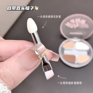 M495 Kakashow อายแชโดว์ 4 สี ดอลลี่อายพาเลต เนื้อแมทผสมกลิตเตอร์ ธรรมชาติ เพิ่มมิติ ให้ความสว่าง พร้อมแปรงสองหัว