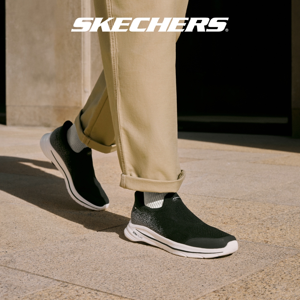 Skechers สเก็ตเชอร์ส รองเท้าผู้ชาย Mens GOwalk 8 Shoes - 216784-BKW (latest)