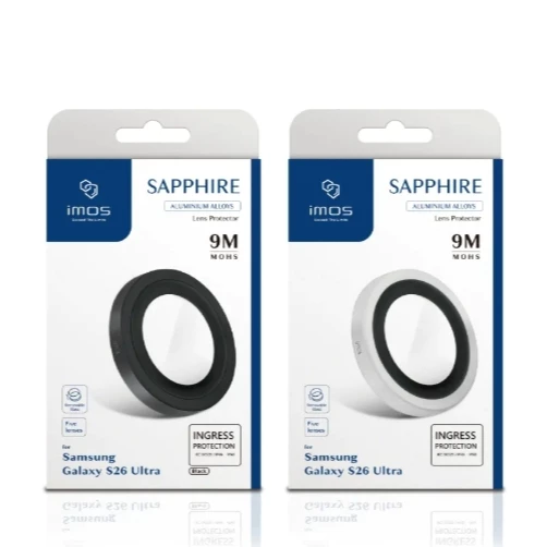 IMOS Sapphire ฟิล์มกระจกเลนส์กล้อง Galaxy S25 Ultra/S26 Ultra กันรอย 9H