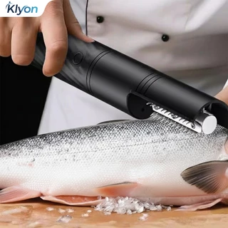 KLYON เครื่องขอดเกล็ดปลา ไฟฟ้า เครื่องขูดเกล็ดปลาไฟฟ้าแบบพกพา ที่ขอดเกล็ดปลา ด้วยฟังก์ชั่นกันน้ำ