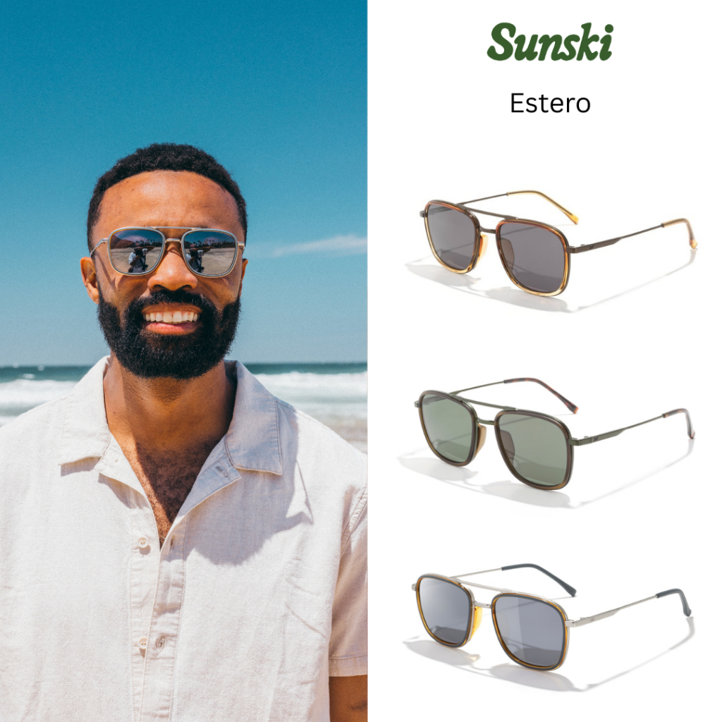 [SUNSKI] แว่นกันแดด polarized รุ่น Estero แว่นตากันแดด เลนส์โพลาไรซ์ block 100% UVA/UVB/UV400