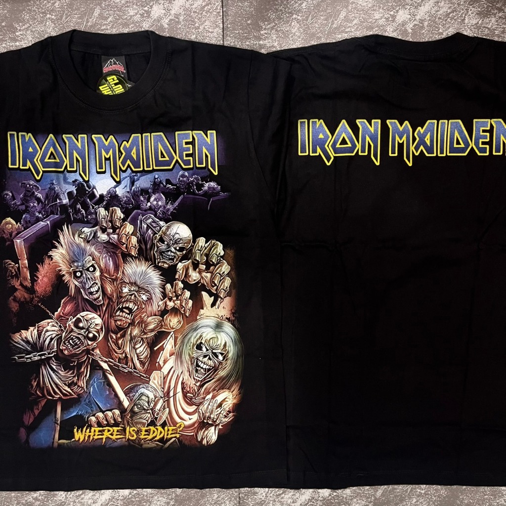 เสื้อยืดไอรอนรวมซอมบี้(ป้ายRocktee เรืองแสง) ผ้าCotton100