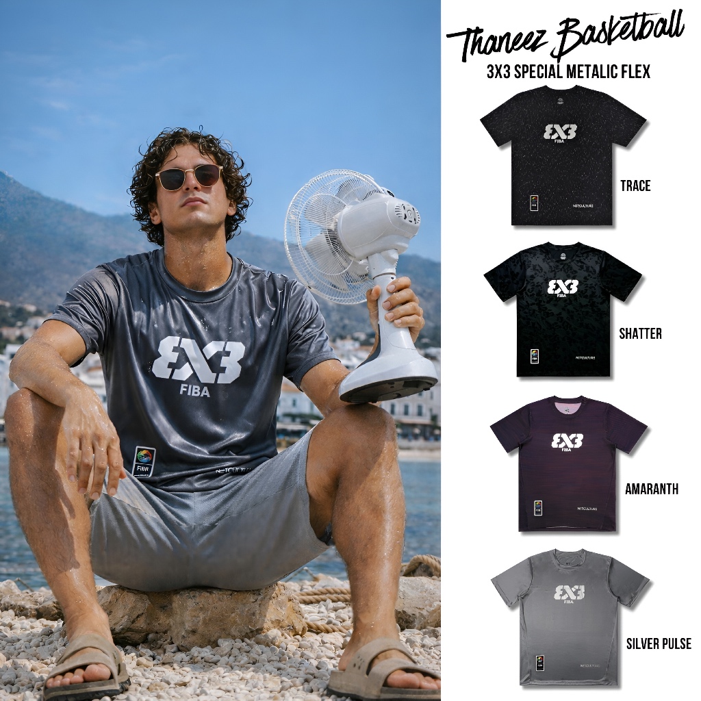 เสื้อ 3X3 SPECIAL METALIC FLEX COLLECTION (Limited Edition) เนื้อผ้าพรีเมี่ยม [ มีไซส์ใหญ่ ]