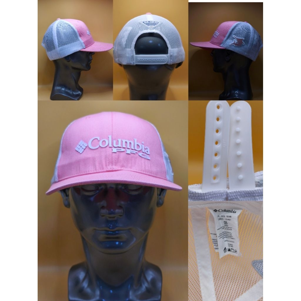 ​[ของแท้] หมวก Columbia PFG สีชมพูพาสเทล ทรง Trucker สภาพนางฟ้า