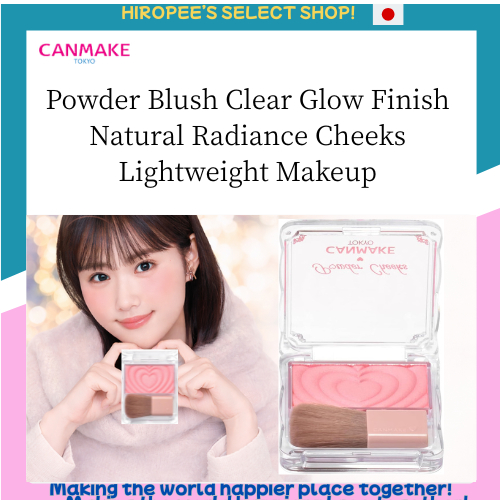 Canmake Powder Blush Clear Glow Finish Natural Radiance Cheeks Lightweight Makeup