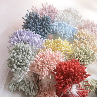 แกนดอกไม้จำลอง🔥ประมาณ 400 ช่อ/มัด ดอกไม้ประดิษฐ์ 2 มม. แกนดอ…