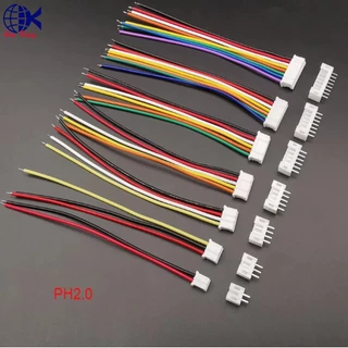 ปลั๊ก JST 2.0 มม.PH2.0 ชายหญิง Connector 2/3/4/5/6/7/8/9/10/11/12Pin หางปลาเสียบ หางปลาทองเหลือง ทองเหลือง PH001