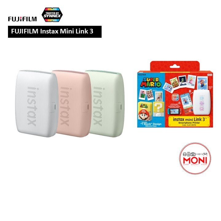 Fujifilm Instax Mini Link 3 เครื่องปริ้นรูปฟิล์มพกพา สำหรับฟิล์ม mini ประกันศูนย์ไทย 1 ปี