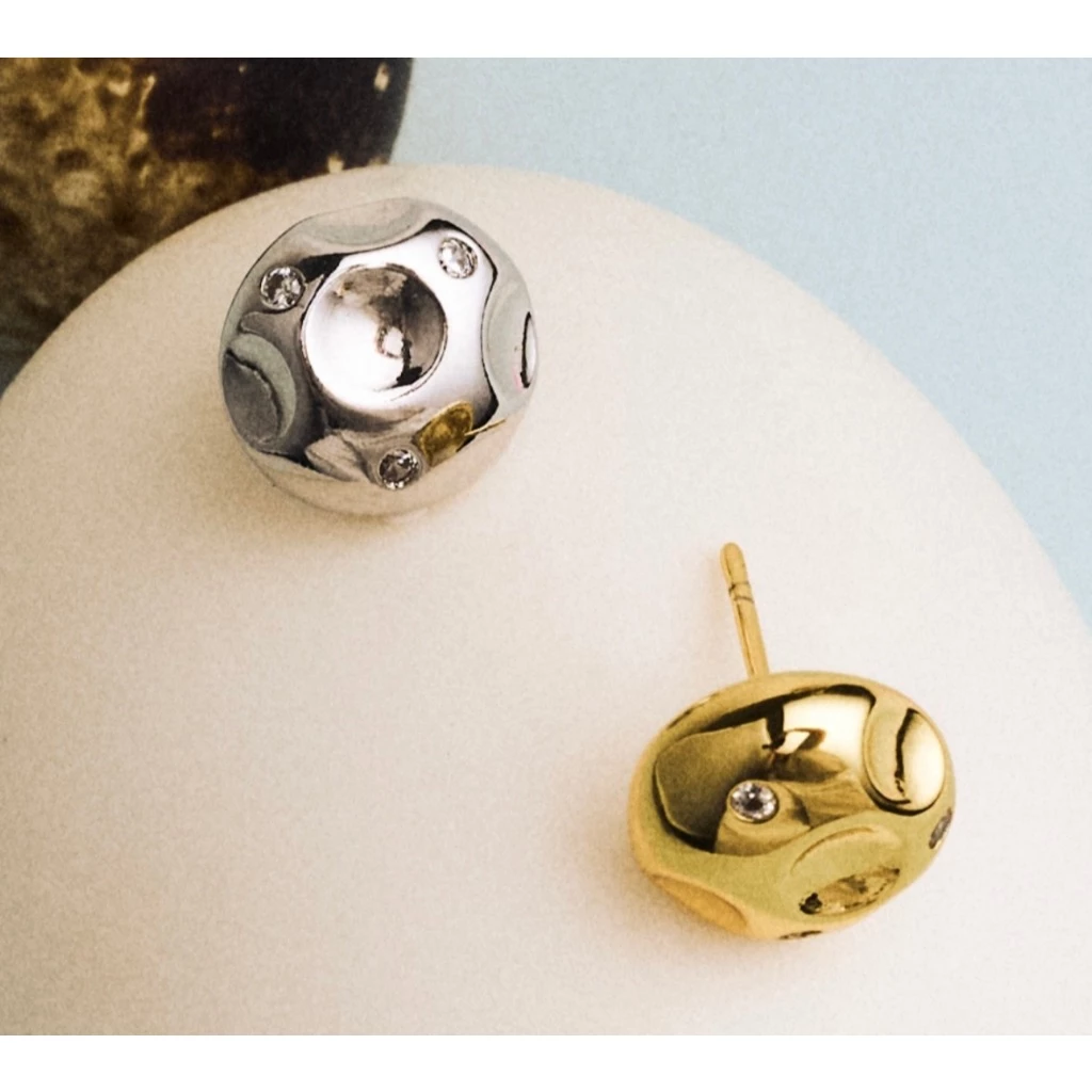 Adornment club - Egg earrings (gold/silver) ต่างหู l nickel free, waterproof, long-lasting แพ้ง่ายใส่ได้ กันน้ำ