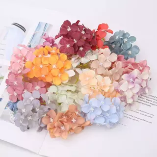 50pcs/setดอกไฮเดรนเยียเทียมพรีเมียม สำหรับงานแต่งงาน จัดฉากตกแต่ง วัสดุดอกไม้ประดับ ทางเดินและโค้งงอ