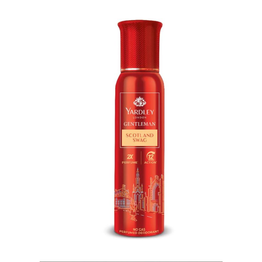 Yardley Gentleman Scotland Swag No Gas Perfumed Deodrant | No Gas Deo For Men | 2X Perfume | 12 Hours Action | 150ml ราคา ถูกที่สุด ดีลบีเคเค
