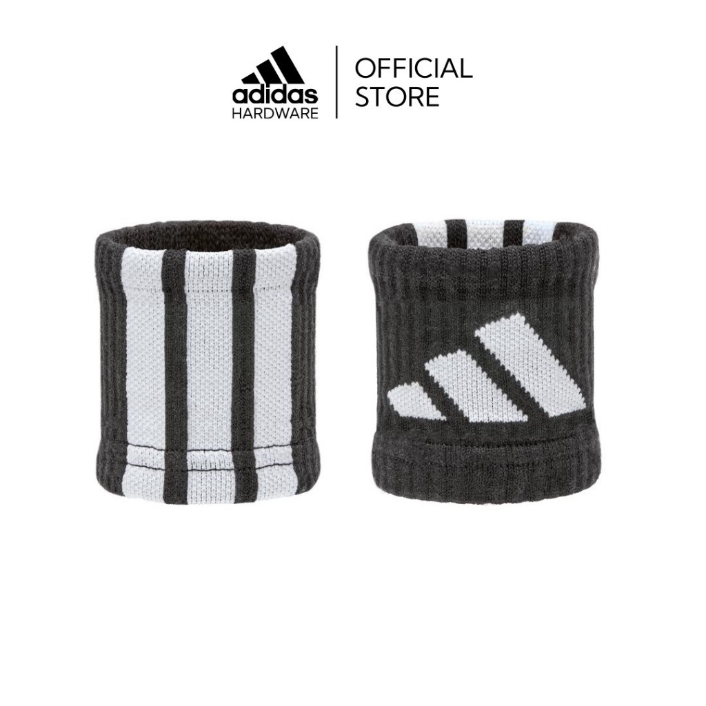 adidas ปลอกรัดข้อมือ 8 ซม. สีดำ, ขาว / Wrist Protectors 8cm Black & White (1 คู่ / 1 Pair)