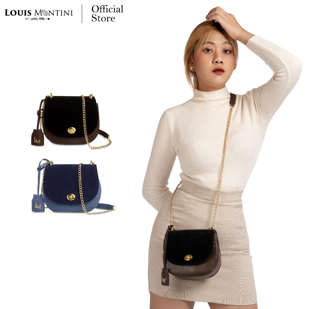[Clearance sale] Louis Montini (Velvet) กระเป๋าถือสะพายข้างผู้หญิง Shoulder Bag BPU02