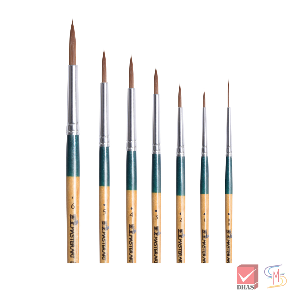 Master Art พู่กัน พู่กันสีน้ำ ชนิดกลม รุ่นจิตรกรน้อย เบอร์ 0