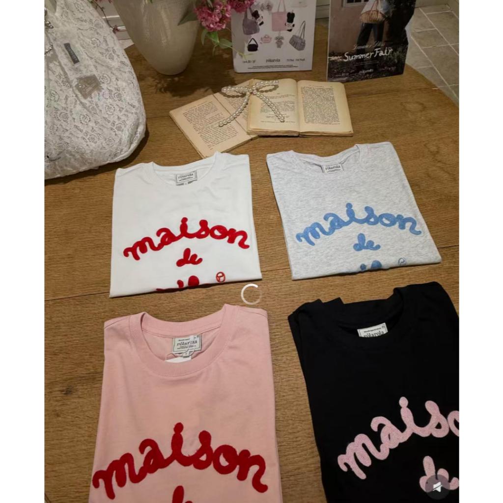Rolarola Maison Rola Embroidery T-shirt วอนยอง เสื้อเกาหลี ระบายอากาศดี ราคา ถูกที่สุด ดีลบีเคเค แกลเลอรีภาพที่ 8
