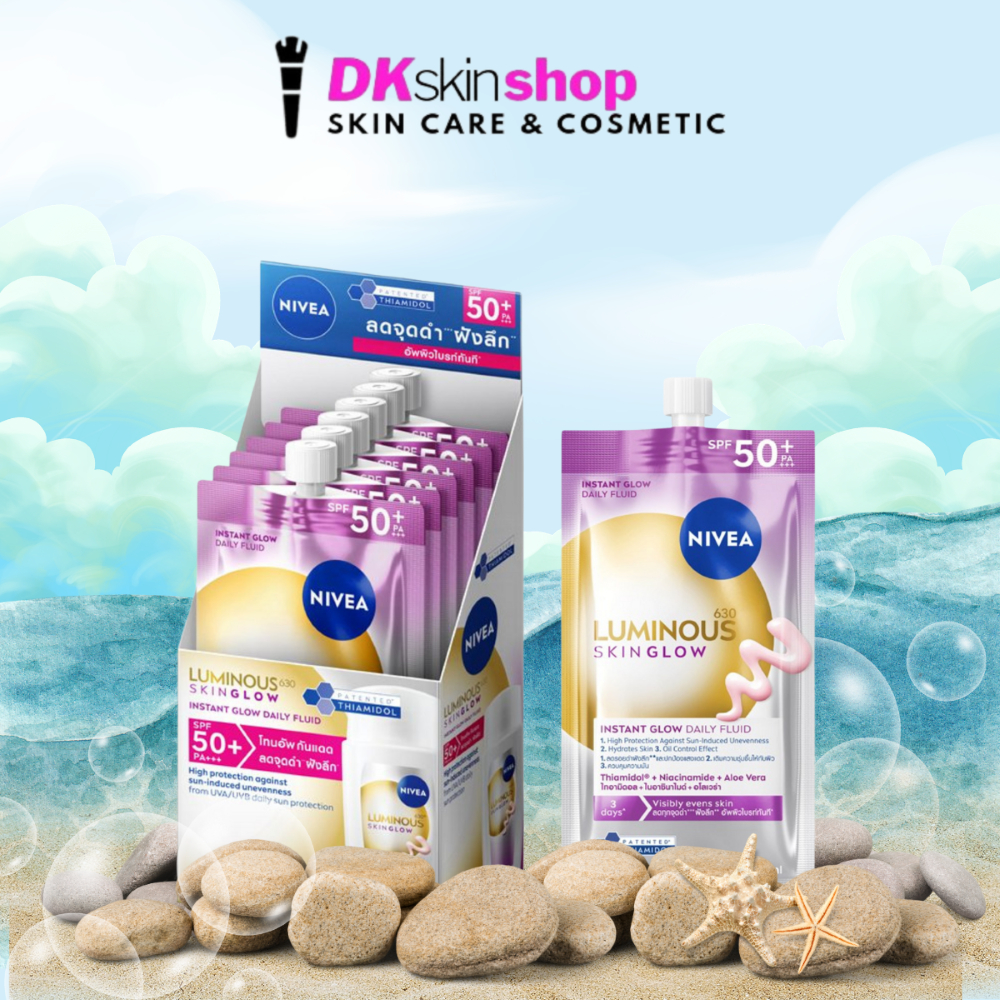 นีเวีย กันแดดผิวหน้า [ยกกล่อง/6ซอง] Nivea Sun Facial Sunscreen ปริมาณสุทธิ 7ml. (มีให้เลือก 5 สูตร)กันแดดสำหรับใบหน้า ราคา ถูกที่สุด ดีลบีเคเค แกลเลอรีภาพที่ 6