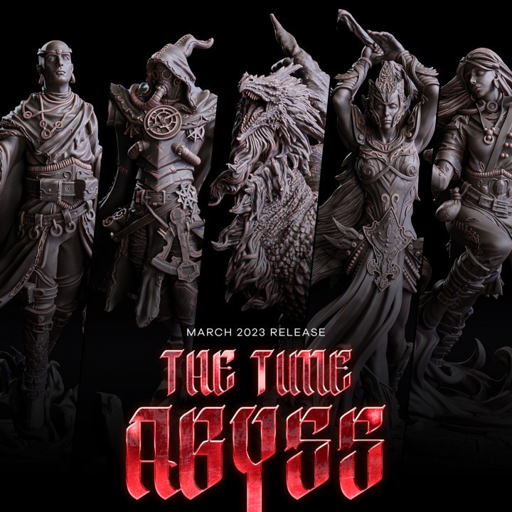 Flesh Of Gods - The Time Abyss 1 งาน Resin D&D DnD Miniature Model สำหรับ Tabletop ตั้งโชว์