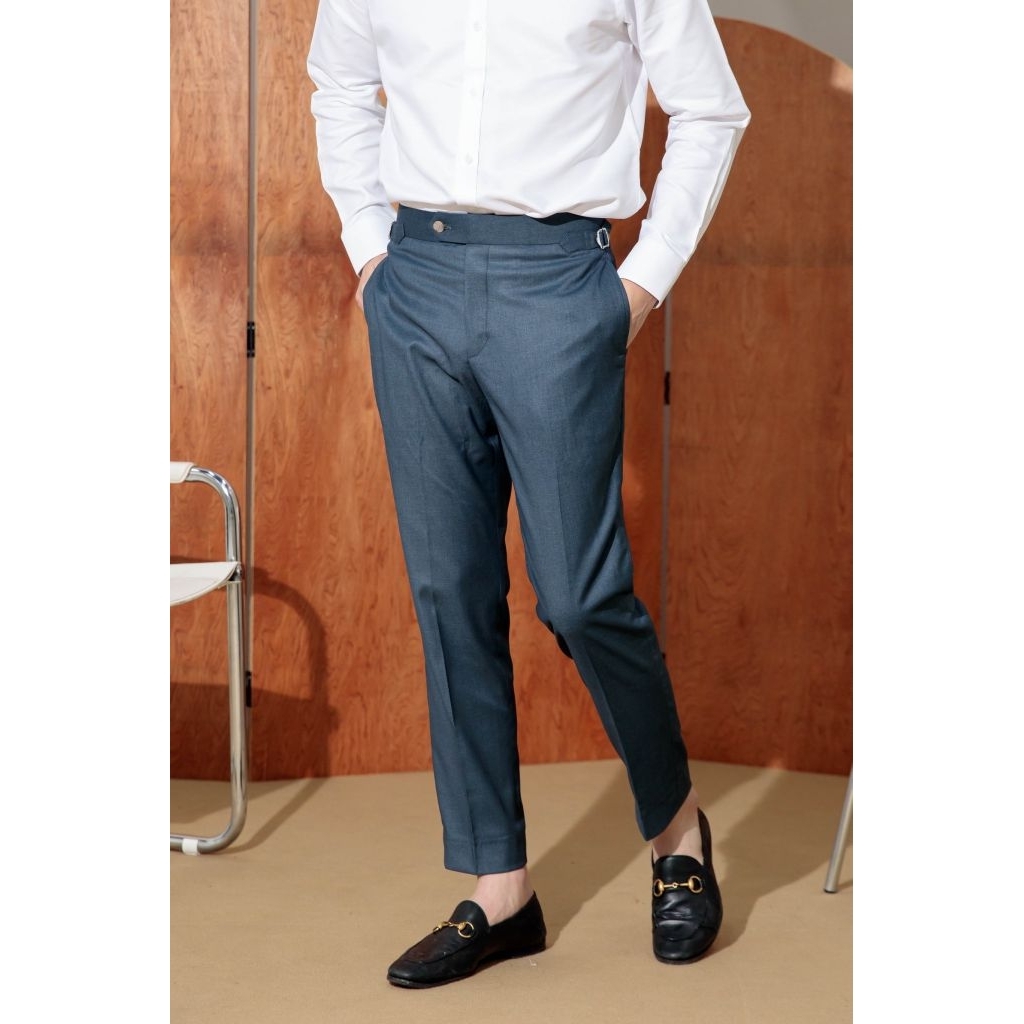 VINCH Double Belts Trousers V.1 - Oceanic Blue