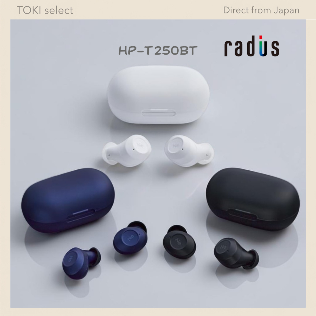 radius HP-T250BT Wireless Earbuds Bluetooth ANC Noise Cancelling IPX5 TWS AAC Long Battery 3 Colors