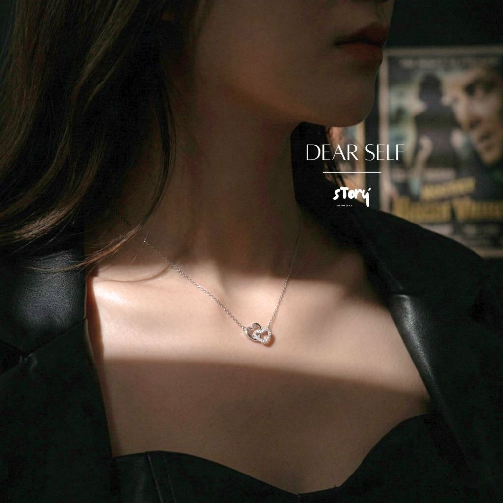 STORY สร้อยคอเงินแท้  Dear Self สร้อยเงินแท้ ของขวัญให้แฟน สร้อยคอเพชร สร้อยคอเงิน สร้อยแฟชั่น