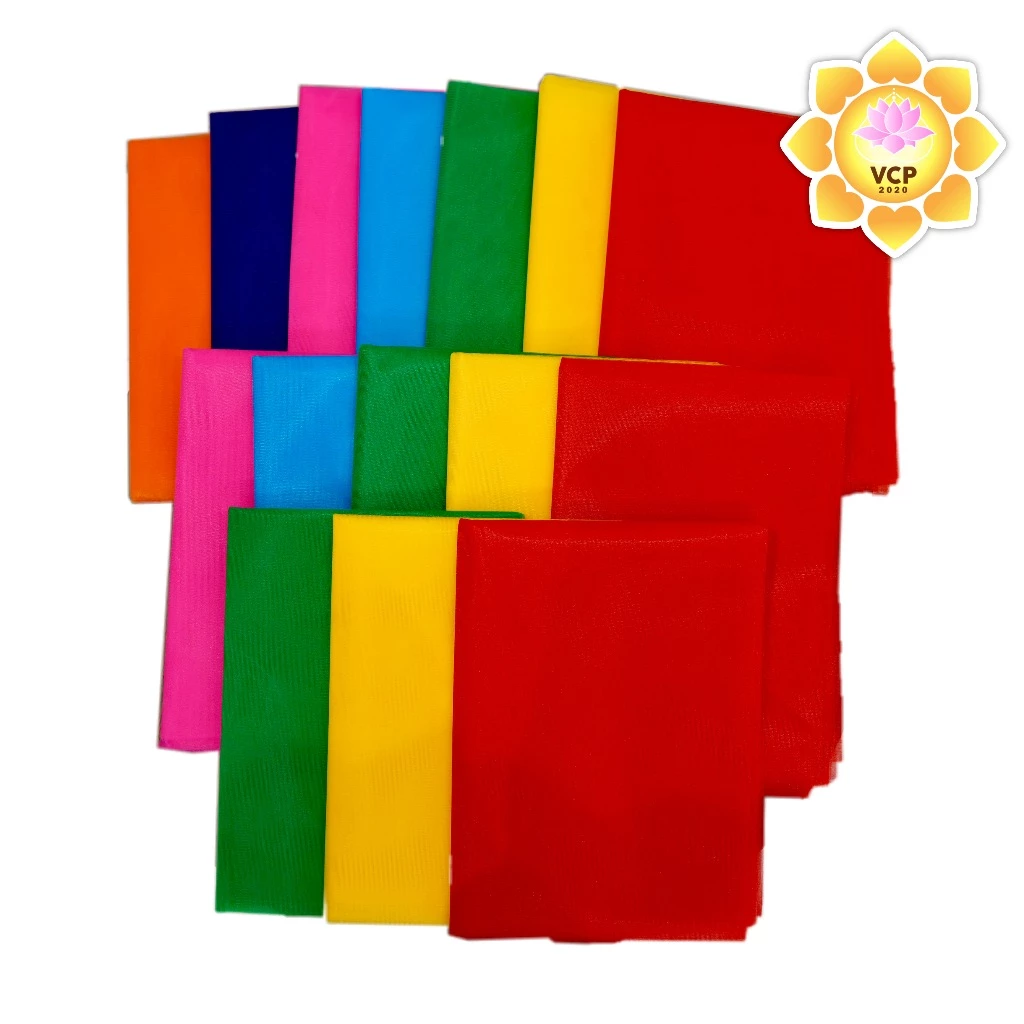 ผ้าผูกศาล 3สี/5สี/7สี ยาว 5 เมตร (กว้าง 45 ซม.) ผูกศาลพระภูมิ ศาลตายาย