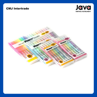 JAVA POWER LINE ปากกาเน้นข้อความแบบเซ็ต ปากกาไฮไลท์ (แบบแพ็ก 6 สี / 12 สี  / 20 สี)