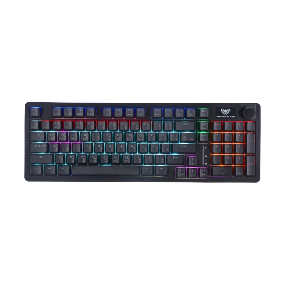 KEYBOARD WIRELESS BLUETOOTH AULA S98 BLACK (RED SWITCH คีย์บอร์ด)