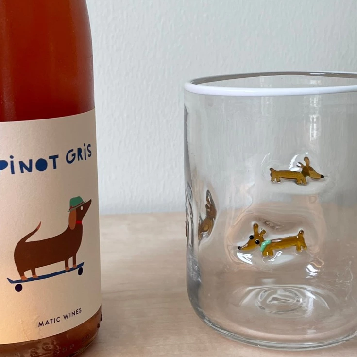 BON BON projects - Dachshund emoji glass - แก้วอิโมจิลายดัชชุน