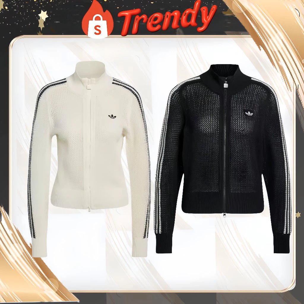 🌷ของแท้ 100% 🎆 adidas originals KNITTED FW25 เสื้อโค้ท เสื้อผ้า เสื้อ
