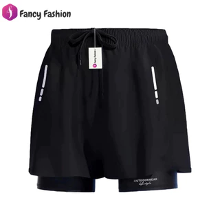 Fancy Fashion กางเกงว่ายน้ำผู้ชาย 35-95KG ผ้ายืดเนื้อดี ผ้า2ชั้น ใส่เที่ยวทะเลหรืออยู่บ้านชิลๆ