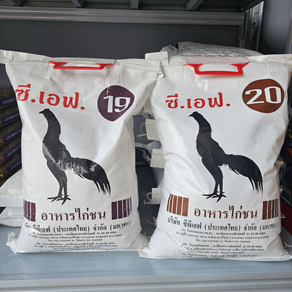 อาหารไก่ซีเอฟ CF เบอร์ 19 เบอร์ 20 อาหารไก่ชน 5kg