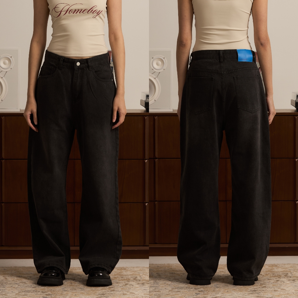 ❗️[ส่งเร็ว กทม. 1 วัน]❗️HOMEBOY กางเกงยีนส์ผู้ชาย รุ่น HB.DAPPER.JEANS - BLACK