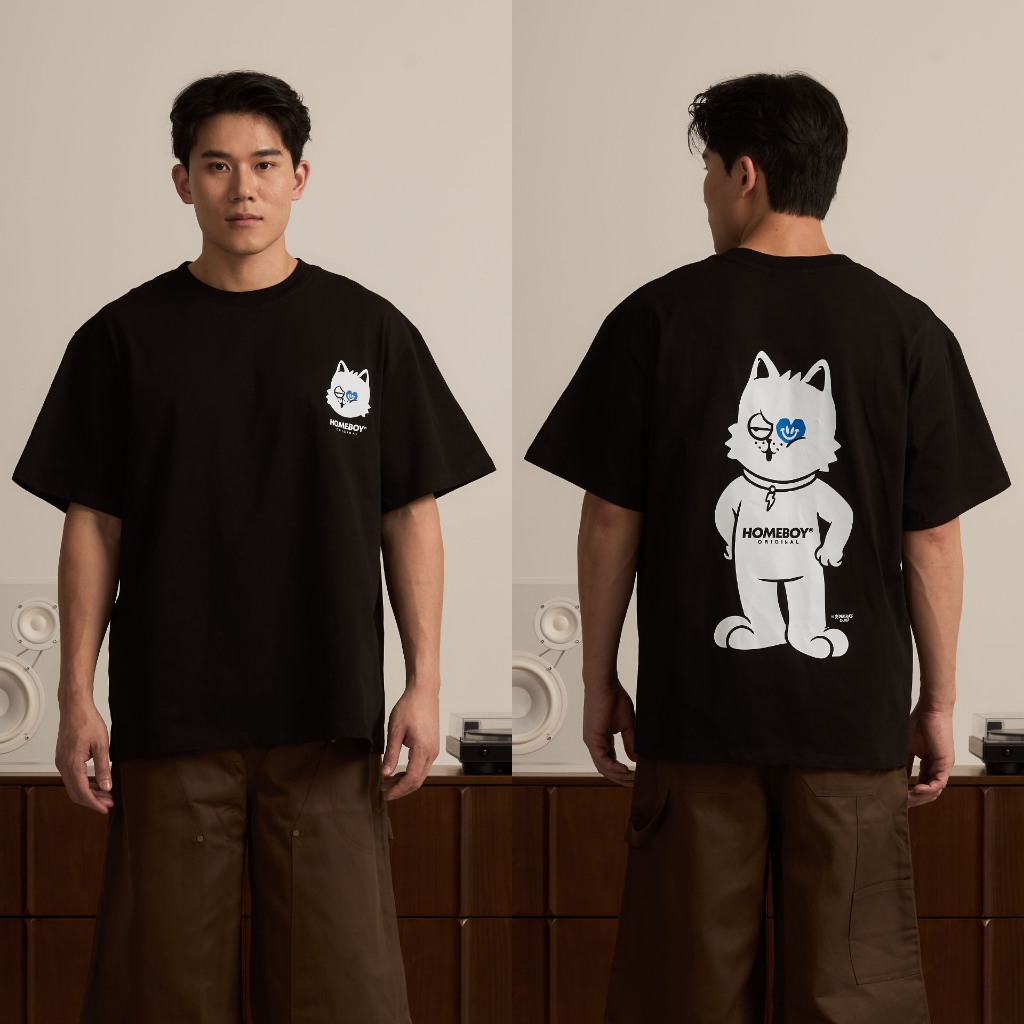 HOMEBOY เสื้อOVERSIZE   HB.ZIGKY.ORIGINAL  คอตตอน100% ใส่ได้ทุกวัน