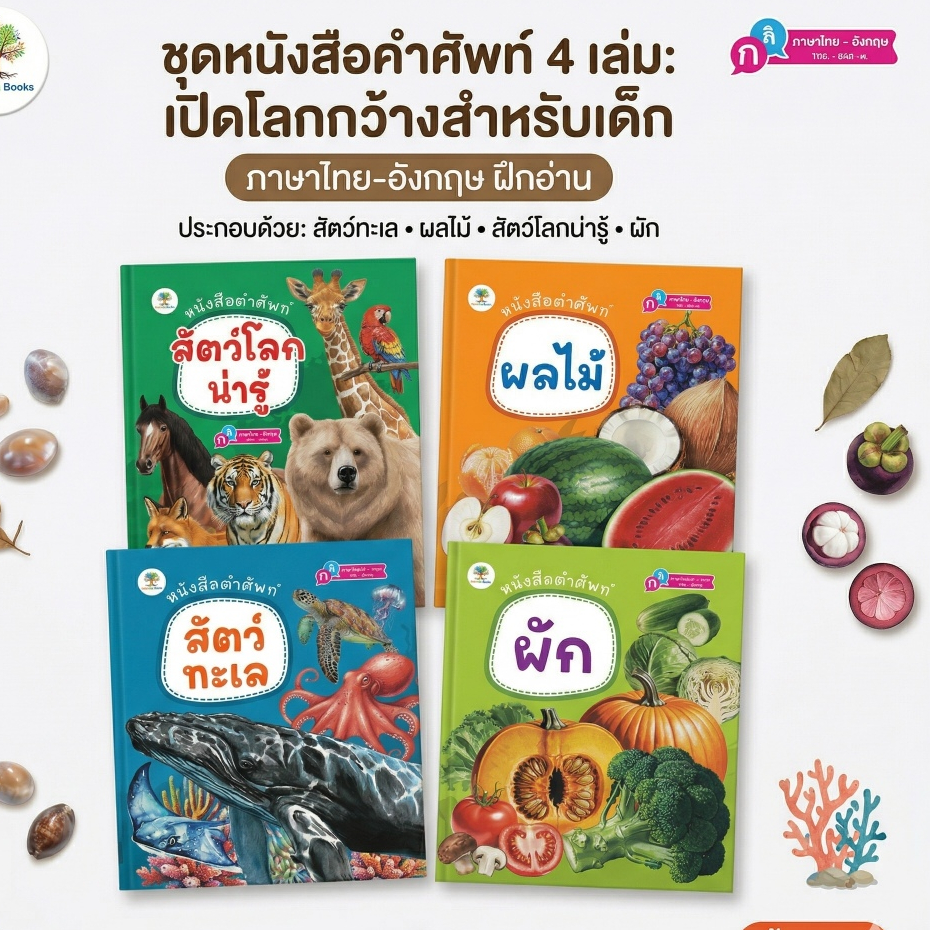 หนังสือเด็ก สอนภาษา 1000คำศัพท์ภาษาอังกฤษ สำหรับเด็ก