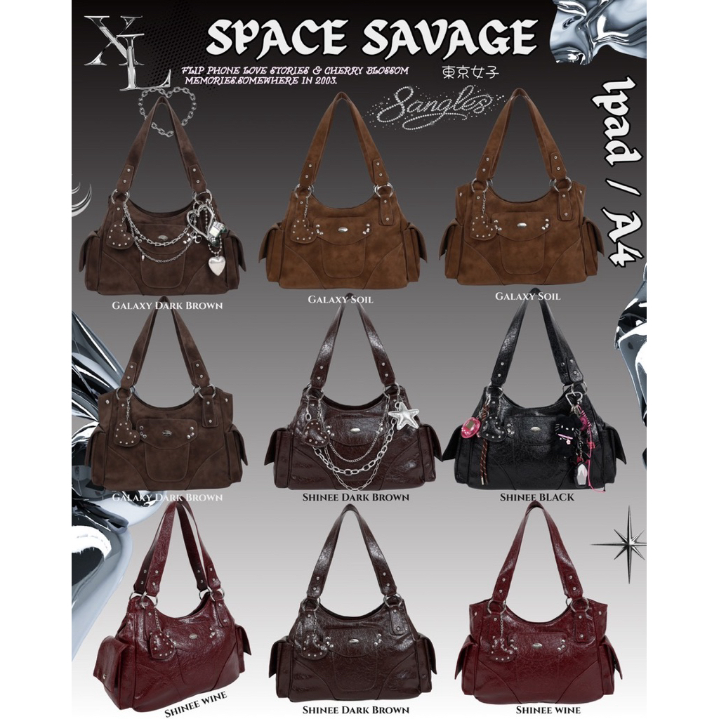 🕹️🪩 XL- Space Savage ขนาด15นิ้ว ใส่Macbook/Ipad/A4 🕹️#nostalgia E044