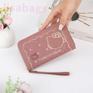 M37#กระเป๋าสตางค์ราคาถูก ！กระเป๋าสตางค์ใบกลางมีช่วงใส่บัตรงทั้งหมด4ช่อง 📌วัดสุด:หนังPU รุ่นใหม่มีสายคล้องมือทุกใบค่ะ