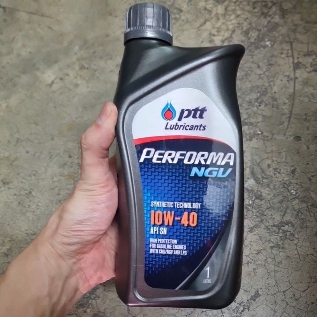 น้ำมันเครื่อง เบนซิน หรือ 2 ระบบ NGV LPG ปตท Ptt performa NGV 10w-40 ขนาด 1 ลิตร