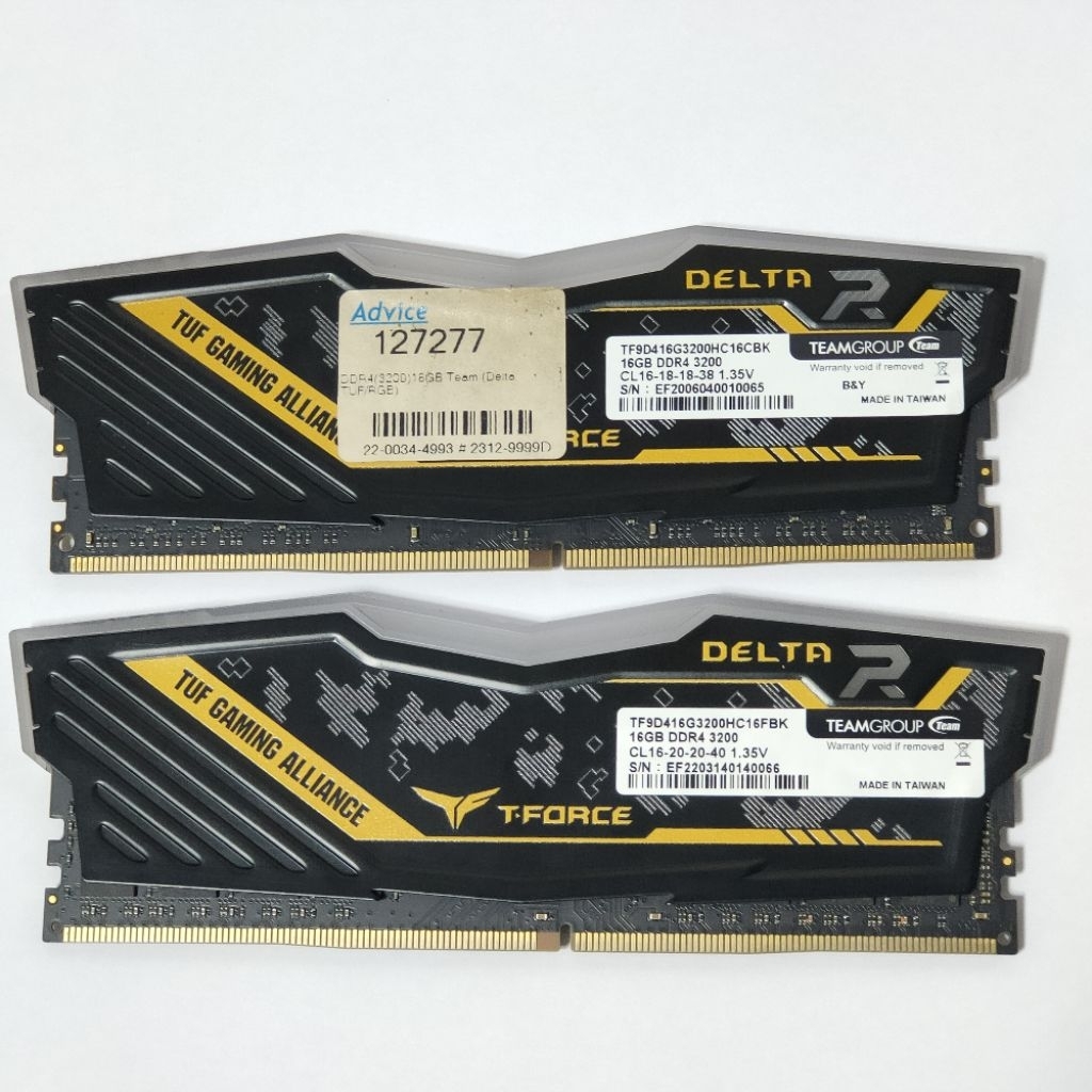DDR4 T FORCE DELTA  RGB 16g x1 Bus3200