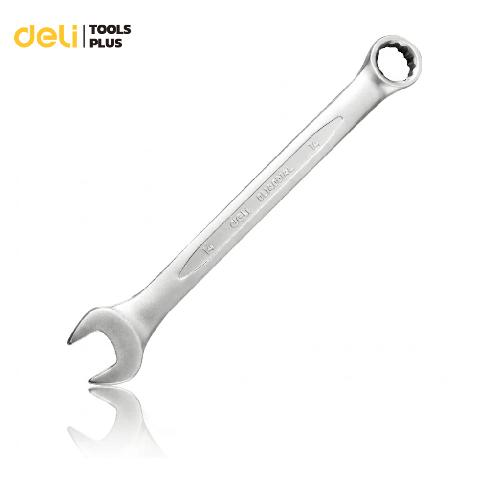 Deli ประแจแหวนข้าง ประแจปากตาย ขนาด 6 - 20 mm คันน็อต เครื่องมือช่าง อุปกรณ์ช่าง Combination Spanner